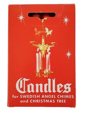 Swedish Angel Chimes Candles Replacements Red 9 New 1 Used Sweden Original Box